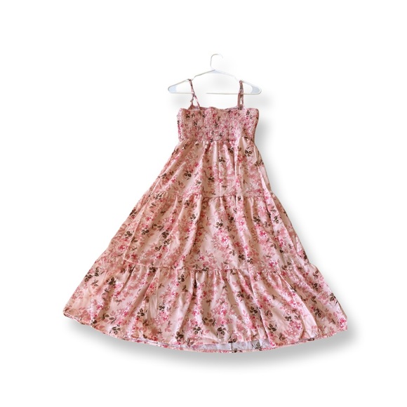 Pink Floral Shirred Dress - Picture 3 of 4